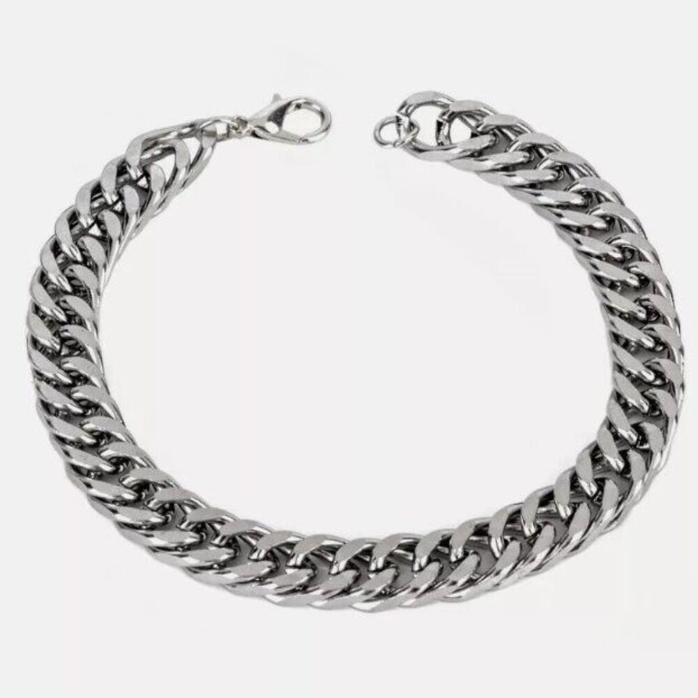 Stainless Steel Link Bracelet NEW 9mm Width Hip Hop Punk Rocker Men Women Unisex